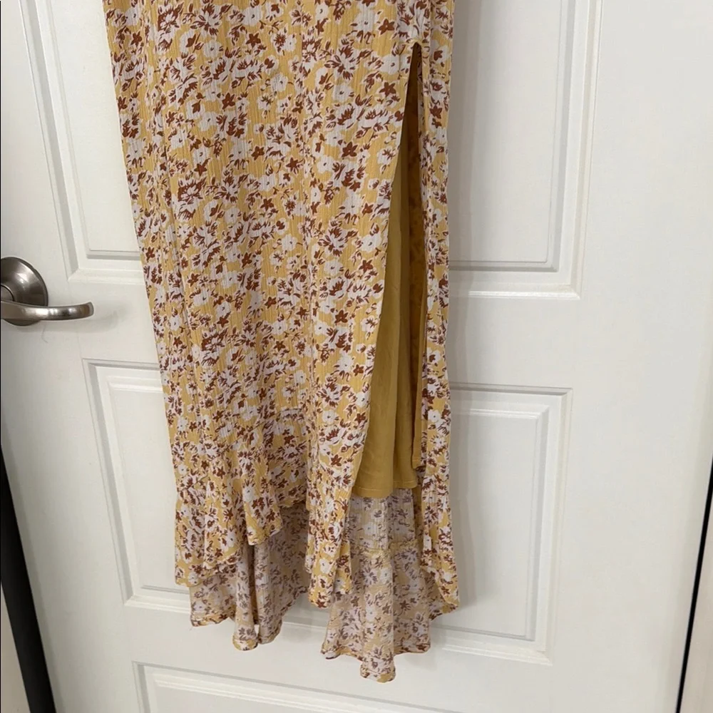 Abercrombie & Fitch Yellow Floral Maxi Dress